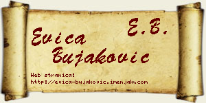 Evica Bujaković vizit kartica